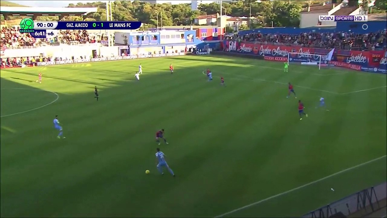 Gazélec Ajaccio 0-2 Le Mans - Soro awesome bicycle kick goal