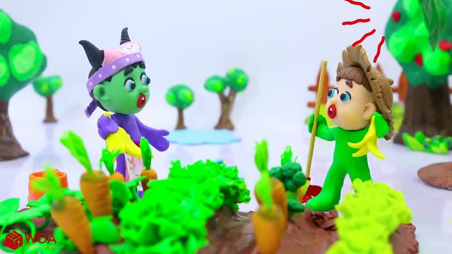SUPERHERO POLICE STOPS VENUS FLY TRAP Play Doh Stop Motion Cartoons