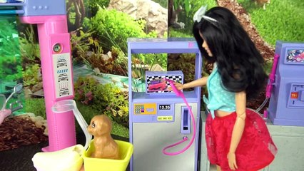 Barbie Limpia su Carro en el Autolavado con Gasolinera & Bebes de Elsa & Anna
