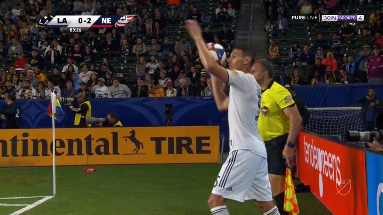 Los Angeles Galaxy [1]-2 New England Revolution - Zlatan Ibrahimovic bicycle kick goal