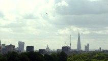 Trump flies into London on board Marine One