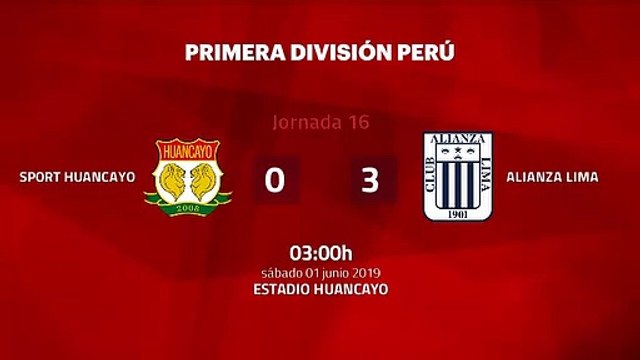 Resumen partido entre Sport Huancayo y Alianza Lima Jornada 16 Apertura Perú - Liga 1