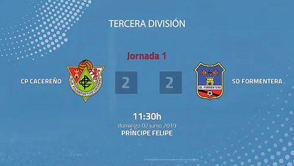 Resumen partido entre CP Cacereño y SD Formentera Jornada 1 Tercera División - Play Offs Ascenso