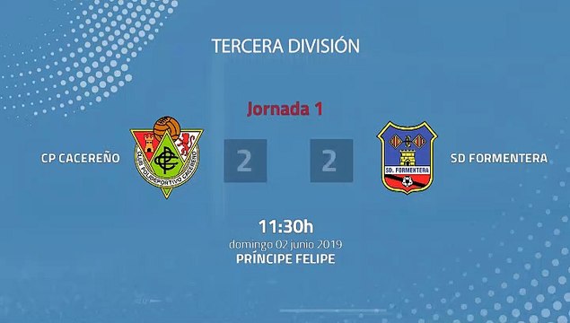 Resumen partido entre CP Cacereño y SD Formentera Jornada 1 Tercera División - Play Offs Ascenso