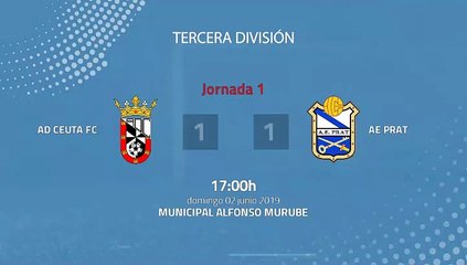Resumen partido entre AD Ceuta FC y AE Prat Jornada 1 Tercera División - Play Offs Ascenso