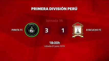 Resumen partido entre Pirata FC y Ayacucho FC Jornada 16 Apertura Perú - Liga 1