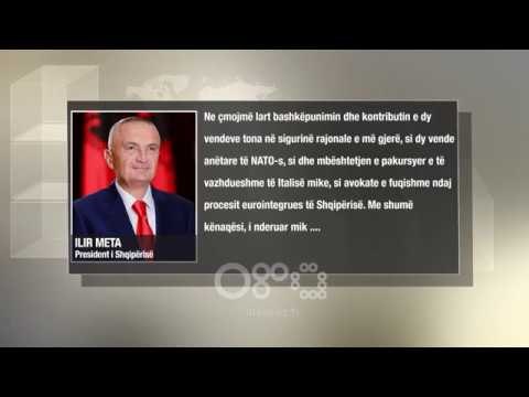 RTV Ora - Meta falenderime në emër të shqiptarëve, Italia mbështetëse e rrugës në BE