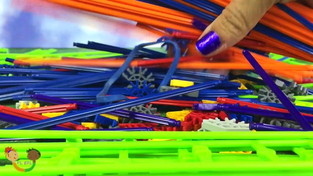 Some Knex Infinity Roller Coaster racing climbing slow motion fun action packed racing adventure