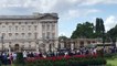 US President Donald Trump arrives for Queen's reception at Buckingham Palace