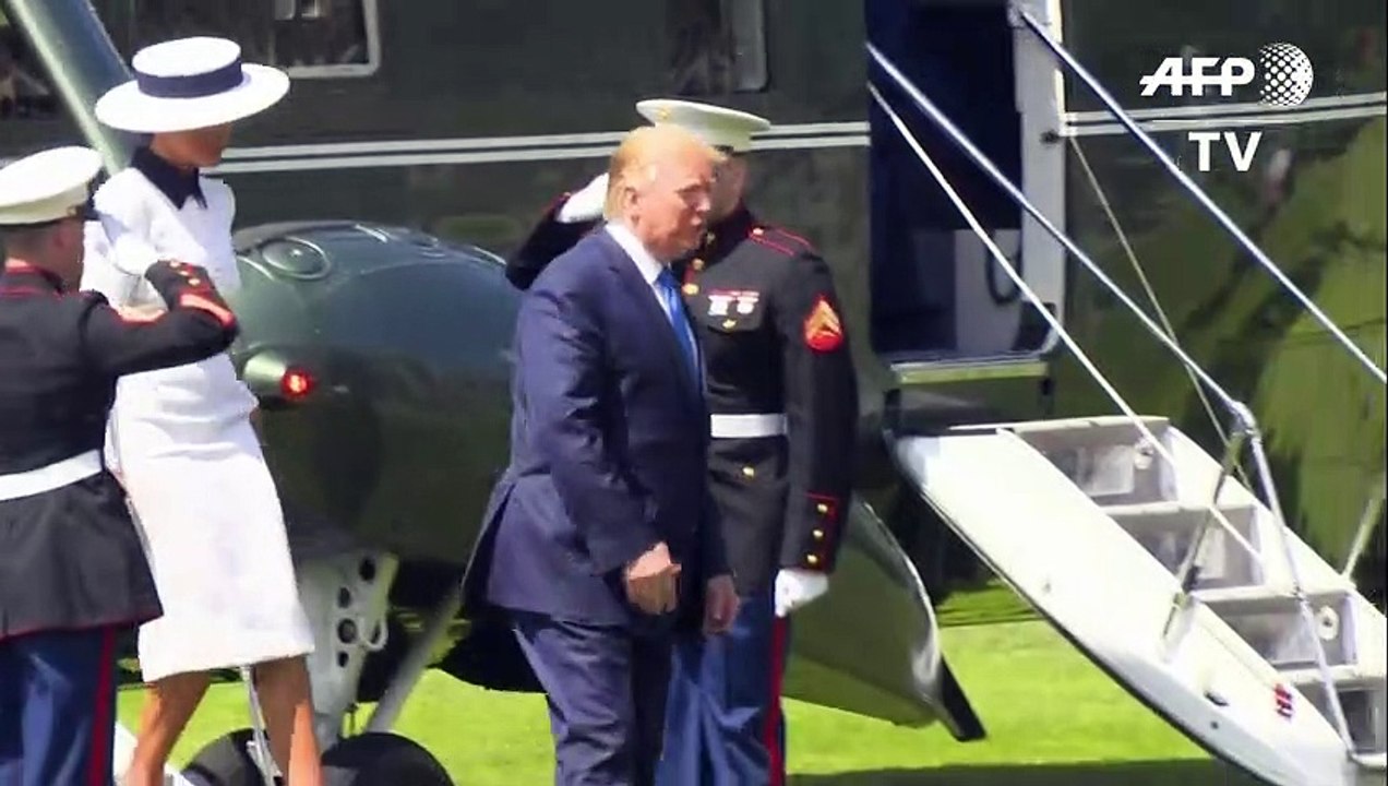 Trump begrüßt queen elizabeth ii.