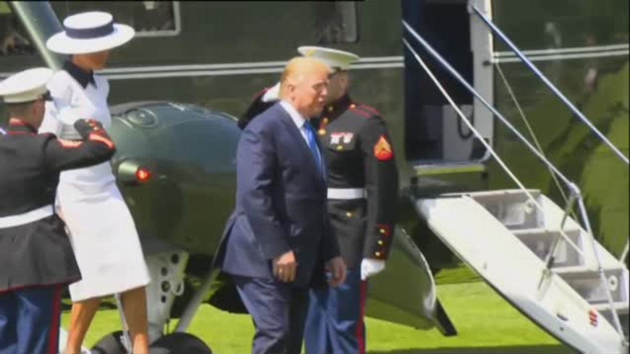 Recibimiento con honores a Trump en el Palacio de Buckingham