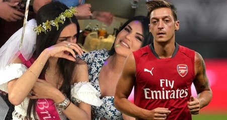 Mesut Özil'in nişanlısı Amine Gülşe, bekarlığa veda partisinde gözyaşlarına boğuldu