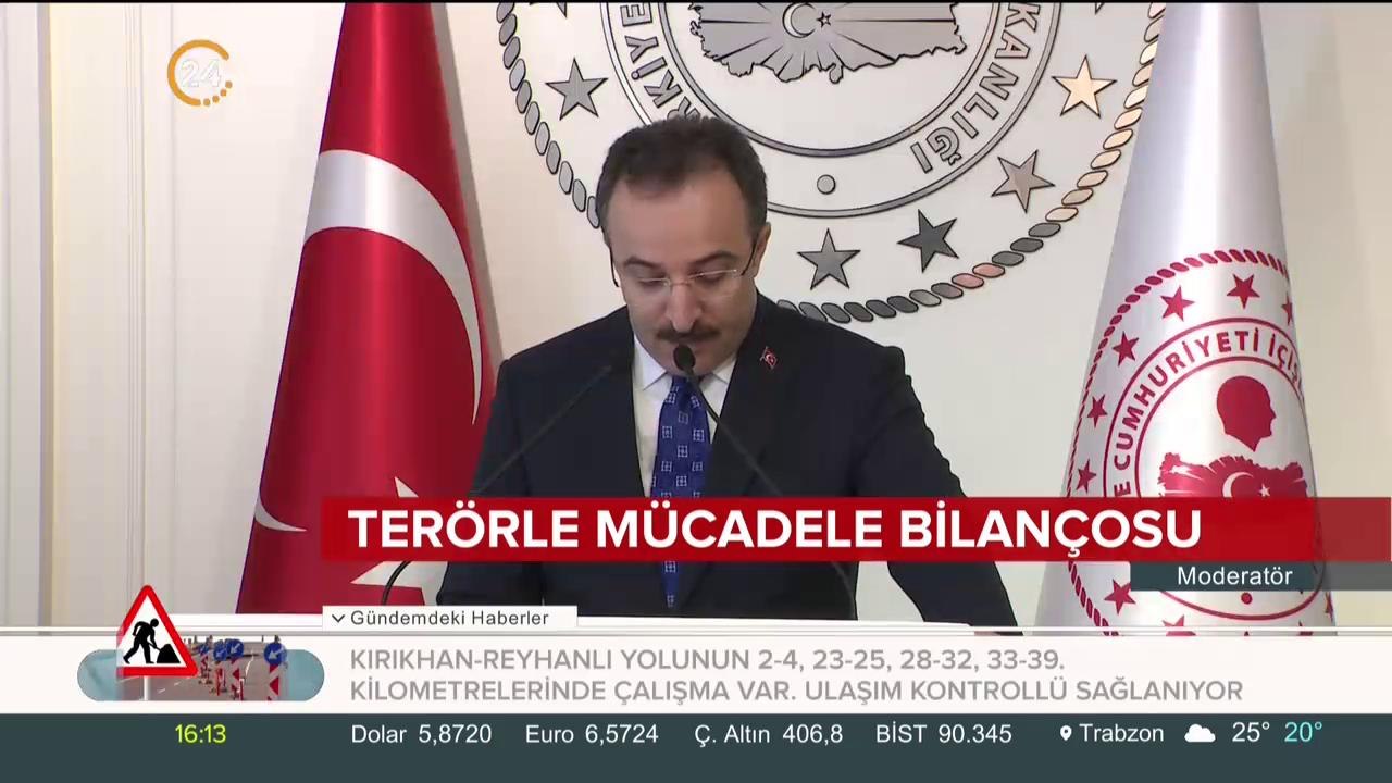 İçişleri Bakanı Yardımcısı terörle mücadelenin bilançosunu açıkladı