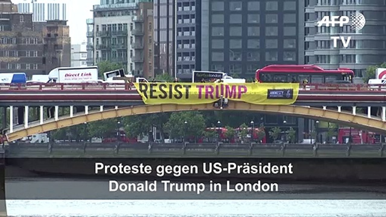 Trump mit Protest in London empfangen