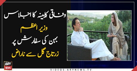 PM khan shows displeasure for Zartaj Gul in cabinet meeting