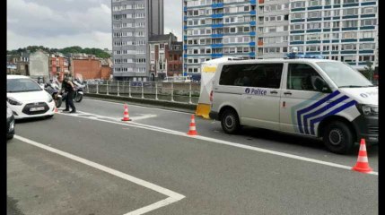 Accident quai de l'Ourthe à l'heure de pointe (3 juin 2019)