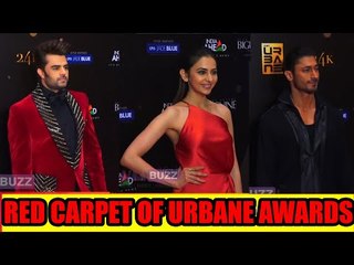 Manish Paul, Vidyut Jammwal, Rakul Preet Singh at an awards show