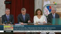 Diputados argentinos muestran su repudio a Macri al iniciar sesiones