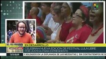 Rechazan brasileños políticas de Bolsonaro en el evento Lula Libre