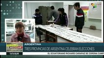 teleSUR Noticias: 3 provincias argentinas celebran elecciones