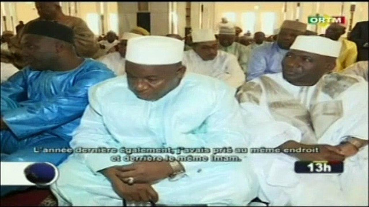ORTM - Célébration de l’ Aïd el-Fitr - Interview du Président Ibrahim Boubabcar Keïta à sa sortie de la prière à la grande Mosquée de Bamako
