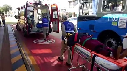 Idosa é atropelada por bicicleta na Avenida Brasil