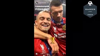 Liverpool players celebrations after champions league final
