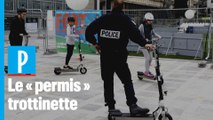 Paris: la police enseigne la pratique... de la trottinette