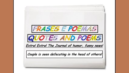 Funny news: Couple is seen defecating in the head of others! [Quotes and Poems]