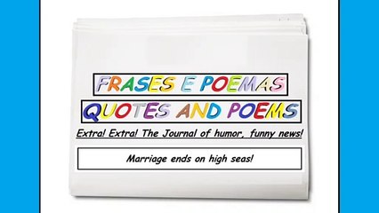 Funny news: Marriage ends on high seas! [Quotes and Poems]