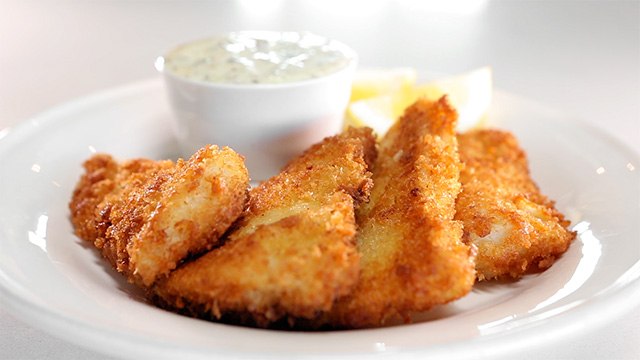 Filets de poisson panés