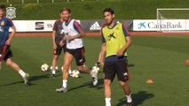 Entrenamiento de la Selección en Las Rozas