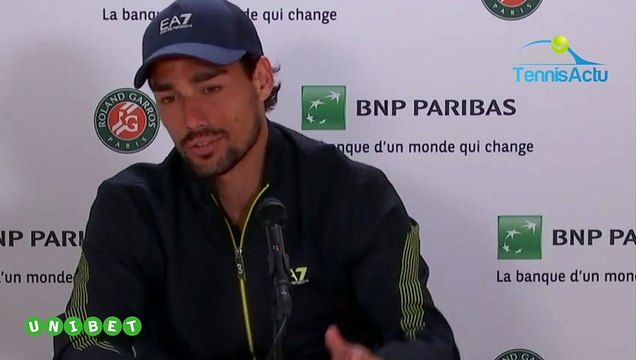 Roland-Garros 2019 - Fabio Fognini gets upset when we talk to him about Alexander Zverev