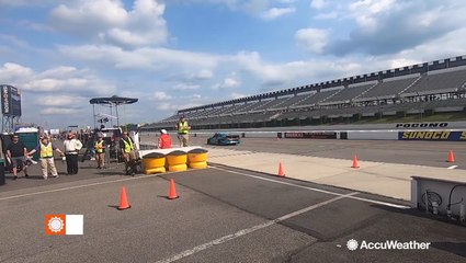 NASCAR drivers dealing with weather conditions