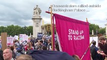 Demonstrations outside Buckingham Palace as Trump visits