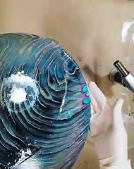 Resin Epoxy - Clear Coating an Acrylic Pouring - Tilting Method