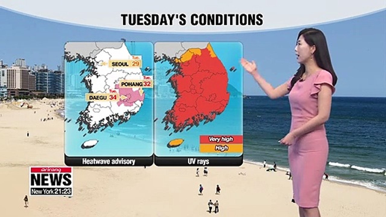 Sizzling summer heat under mostly sunny skies