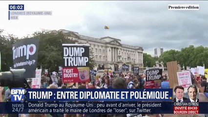 Download Video: Les images de manifestations contre Trump à Londres durant sa visite à Buckingham