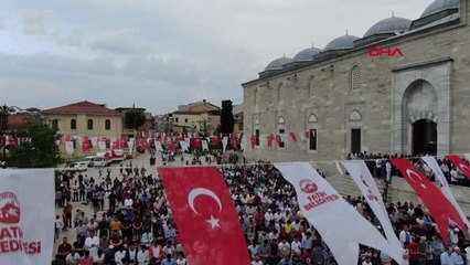 FATİH CAMİİNDE BAYRAM NAMAZI HAVADAN GÖRÜNTÜLENDİ