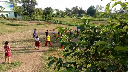 Kids playing football in the evening - fantastic!