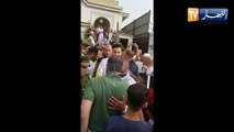 المنتخب الوطني يؤدي صلاة العيد بمسجد الشهداء في سيدي موسى بالعاصمة