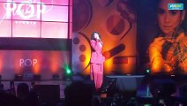 Sarah G performs at the launch of her makeup line