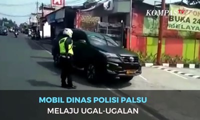 Mobil Dinas Polisi Palsu Melaju Ugal-Ugalan