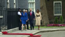 President Trump arrives at Downing Street