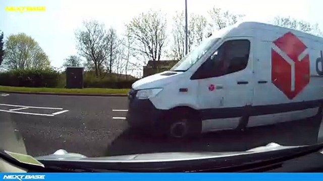 Instant karma for careless driver in Scotland who swerves straight into a tree
