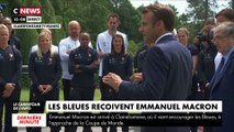 Emmanuel Macron aux joueuses de l'équipe de France : « Vous allez la gagner »