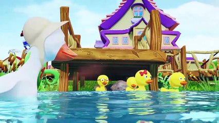 Five Little Ducks | Kids Songs | Cartoon Song for Kids By Bananass Cartoon 3D Nursery Rhymes