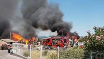 Les images de l'incendie prises il y a quelques instants par notre reporter sur place.