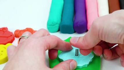 Learn Colors with fun Cartoon Character Play-Doh Molds!