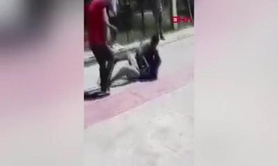 Öğretmenden kavga eden öğrencilere kemerli müdahale